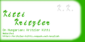 kitti kritzler business card